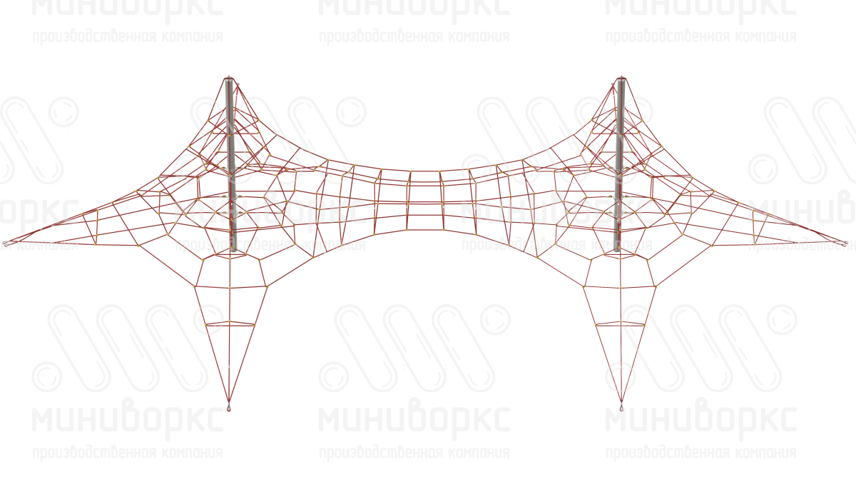 Канатные конструкции Пирамиды – P-0958-3w-Ral7016 | картинка 2