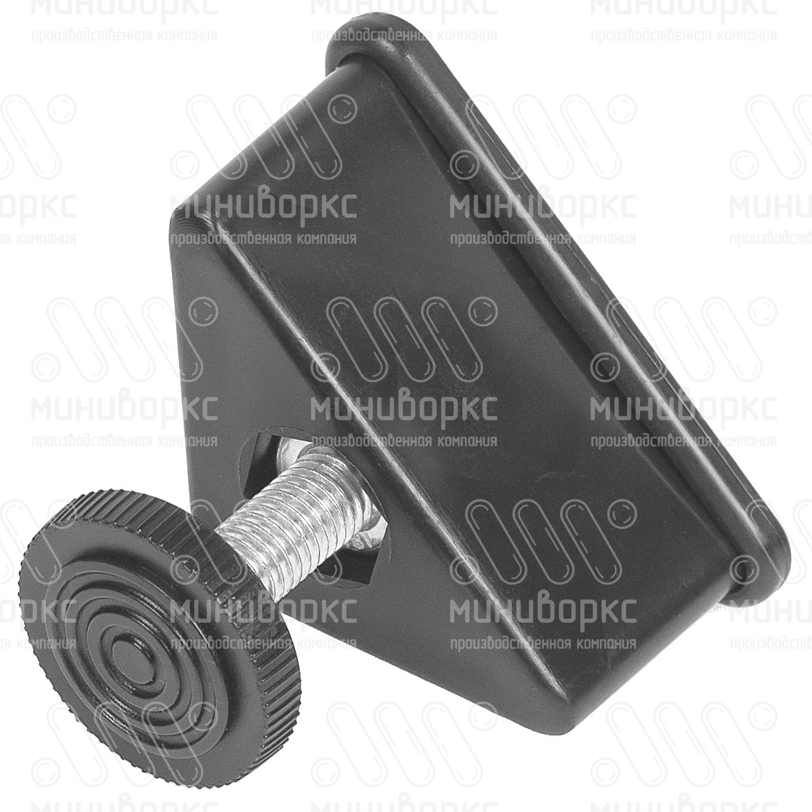 Комплект опоры под уголок 38х38, 40х40 мм и опоры с основанием Ø32 мм, цвет черный – U40-40M10.D32x30 - 3