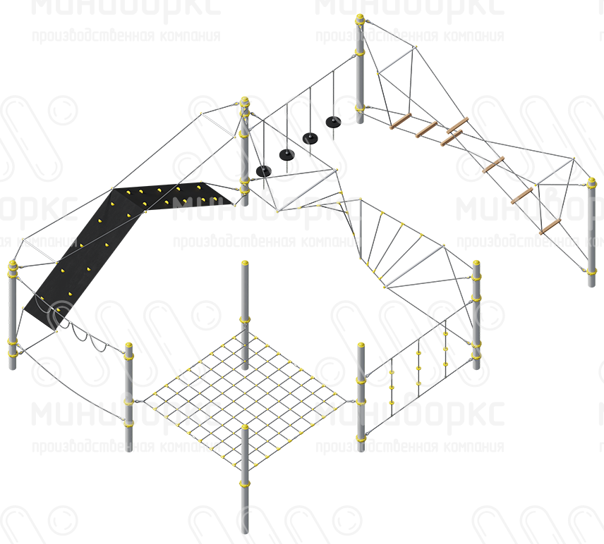 Канатные полосы препятствий – M-1284.20-1c | картинка 2